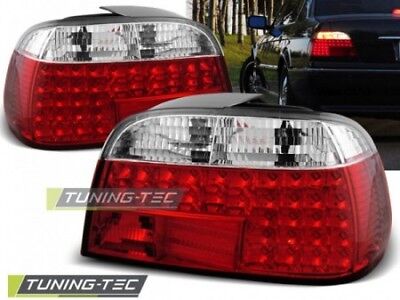 Coppia Fari Fanali Posteriori Tuning E38 06.94-07.01 Rosso/Bianco LED