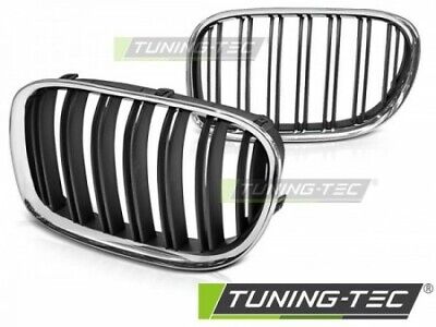 Coppia Griglie Reni Tuning F01 09-15 DUBLE BAR CROMATO NERO