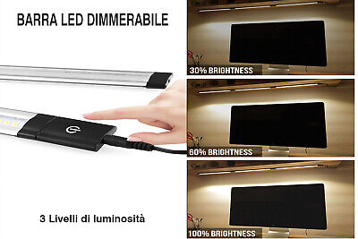 Interruttore Led Dimmer PWM Touch 12V DC 5A con 3 intensita per Barra Led Sotto