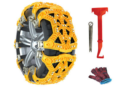6 Catene da Neve Fasce Anti Slittamento Antiscivolo Per Auto SUV Riutilizzabile