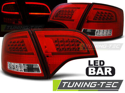 FANALI POSTERIORI LED BAR ROSSO WHIE per A4 B7 11.04-03.08 AVANT