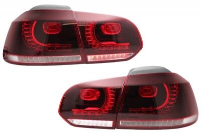 Coppia Fari Fanali Posteriori Tuning Golf VI 6 08-12 ROSSI LED FRECCIA DINAMICA
