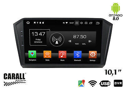 Autoradio Android 8.0 Passat GPS DVD USB SD WI-FI Bluetooth Navigatore