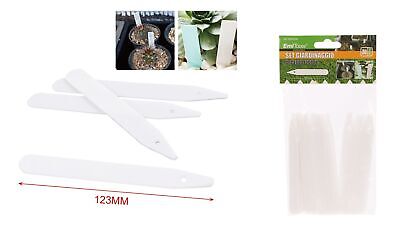 30 Pezzi Eticchette Targhette per Piante Fiori Da Giardino 123mm Bianco