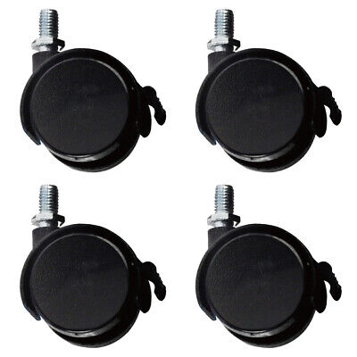 Kit di 4 Rotelle Per Mobili Con Freno Diametro 50mm Perno Filettato M8