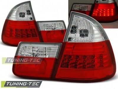 Coppia Set Fari Fanali Posteriori Tuning E46 Touring SW 99-05 Rosso/Bianco LED