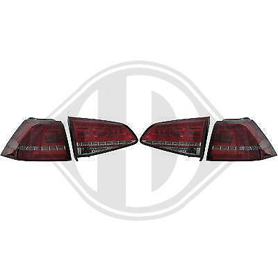 Coppia Set Fari Fanali Posteriori Tuning Golf VII 7 LED GTD GTI R LOOK NERI