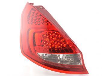 Coppia Fari Fanali Posteriori Tuning LED Fiesta 7 Mk7 5-porte 08-, rosso/ch