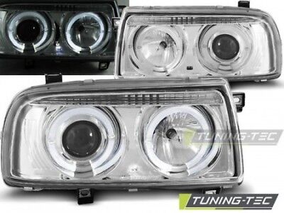 Coppia Fari Fanali Anteriori Tuning VENTO 01.92-08.98 ANGEL EYES Cromato