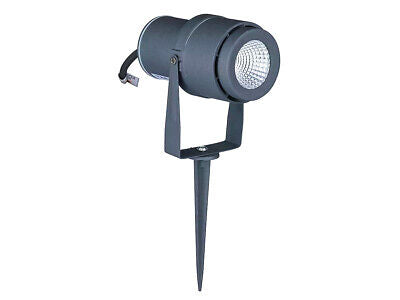 Faretto LED da Giardino 12W con Picchetto Colore Grigio Luce Verde IP65