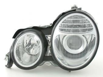 Coppia Fari Fanali Anteriori Tuning classe E W210 95-98 cromato