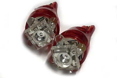 Coppia 2 Lampade Led T10 Con 1 F5 Flux + 4 F3 Colore Rosso Red 12V 0,2W <p>