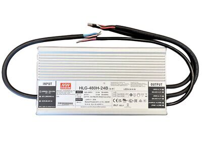 MeanWell HLG-480H-24B Alimentatore IP67 480W 24V 20A Dimmerabile 1-10V PWM