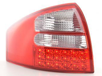 Coppia Fari Fanali Posteriori Tuning LED A6 Berlina (4B) 97-03 rosso