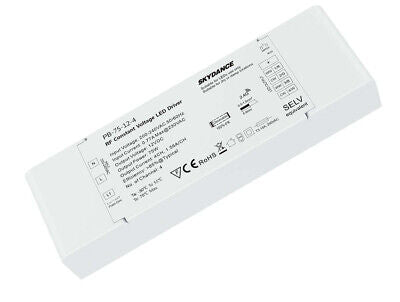 Alimentatore Dimmerabile CV 12V 75W 4 Canali Con Pulsante N.O. e Telecomando RF