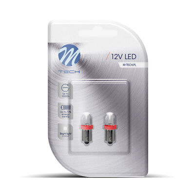 Lampada Led Blister 2x Dioda LED L011 - Ba9s rosso