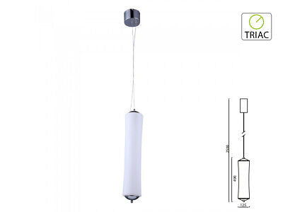 Lampada Led A Sospensione Moderno Forma Canna Bamboo Verticale D125X490mm 18W