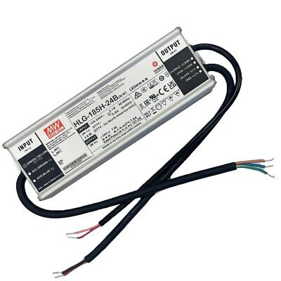 Meanwell HLG-185H-24B Alimentatore Led Driver CC CV Dimmerabile 185W 24V 7,8A