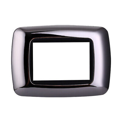 ETTROIT Placca Plastica Bombata Serie Space 3P Colore Cromato Lucido