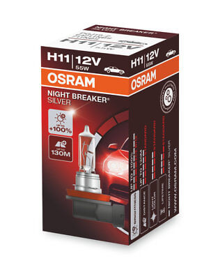 1 Lampada Lampadina Luce OSRAM NIGHT BREAKER [SILVER] H11 (PGJ19-2) 12V +130M