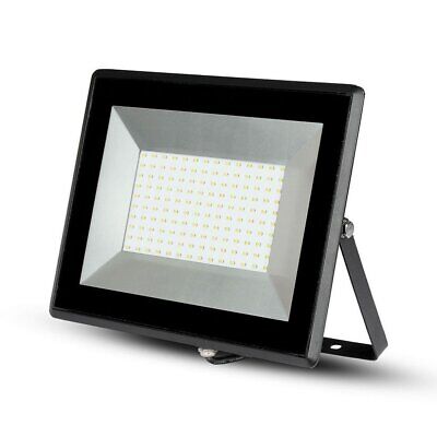 Faro Led Flood Light 100W 8700lm IP65 Slim 261X217X32mm Carcassa Nera Luce
