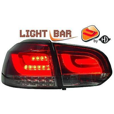 Coppia fari fanali posteriori TUNING lightbar GOLF VI 08-12 berlina LED ross