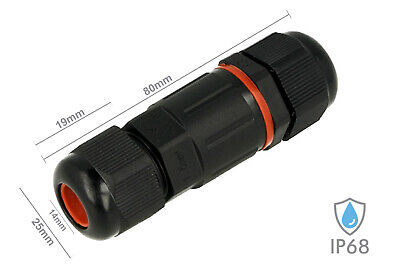 Connettore Giunta Di Connessione Lineare IP68 3 Pin Per Cavo Elettrico 6-12mm I