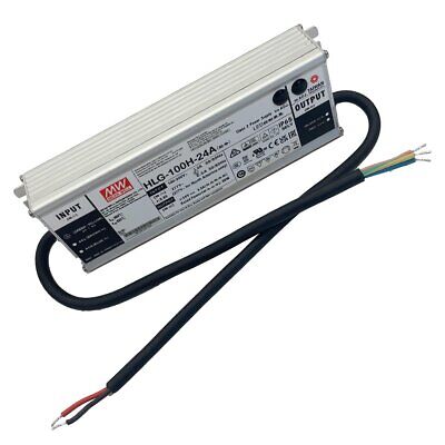 Meanwell HLG-100H-24A Alimentatore Led Driver CC CV 96W 24V 4A IP67 Input 220V