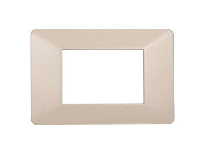 ETTROIT Placca Plastica Serie Starlight 3P Colore Sabbia Compatibile Con Vimar
