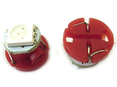 Coppia Lampadine lampad Led T4.7 5050 Rosso Luce Cruscotto Strumentazione 12V DC