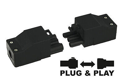 Connettore Innesto Con Pressacavo Montaggio Su Cavo 3 Pin Collegabile Maschio e