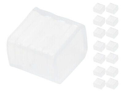 15 Gommini PVC Termine Per Chiusure Striscia Led Impermeabile Passo 12mm