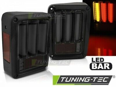 Coppia Set Fari Fanali Posteriori Tuning WRANGLER JK 07-18 LED BAR FUME' NERO
