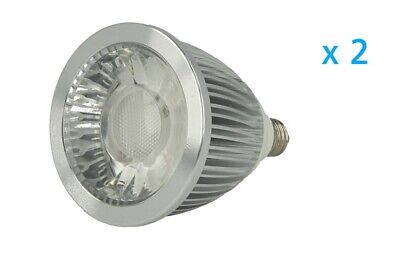 2 PZ Lampade Faretto Led E10 5W 220V Cob Bianco Caldo Diametro 50mm Altezza