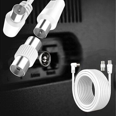 Cavo Coassiale Antenna TV con Connettore ad Angolo Retto Maschio Adattatore