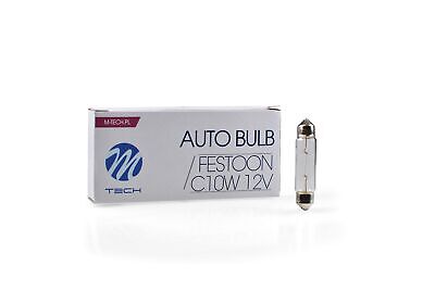 LOTTO DI 10 PEZZI Lampada M-TECH C10W 12V/10W T11x41 SV8.5