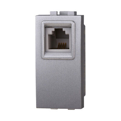 ETTROIT Connettore Telefonica Presa RJ11 Colore GRIGIO Compatibile Con Bticino
