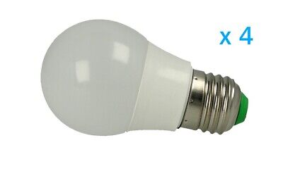 4 PZ Lampade Led E27 Bulbo 3W=30W Bianco Caldo Diametro 50mm Altezza 94mm <p