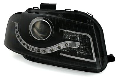 Coppia Set Fari Fanali Anteriori A3 8P 03-08 neri LED (+Sportback/Cabrio)
