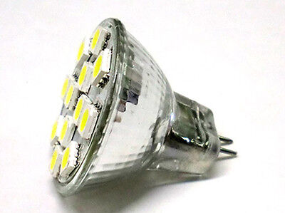 Lampada LED MR11 12 SMD 5050 2W Bianco Freddo 12V DC Per Lampadario