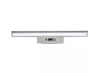 Applique Lampada Led Da Parete Moderna 8W Cromato Lunghezza 455mm 3000K Con