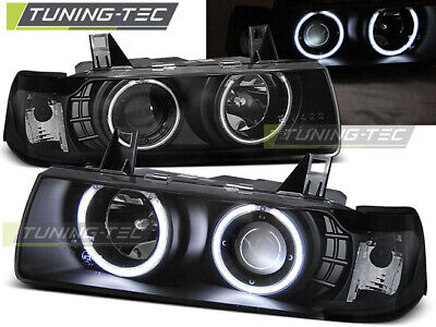 HEADLIGHTS ANGEL EYES CCFL BLACK fits E36 12.90-08.99 S/C/T