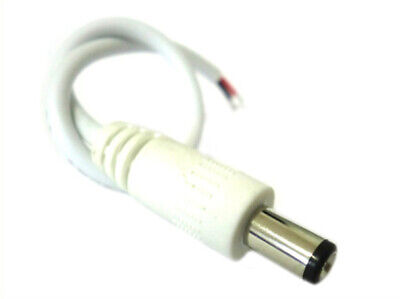 2 PZ Connettori Spinotto Maschio DC JACK Diametro 5,5mm x 2,1mm Per