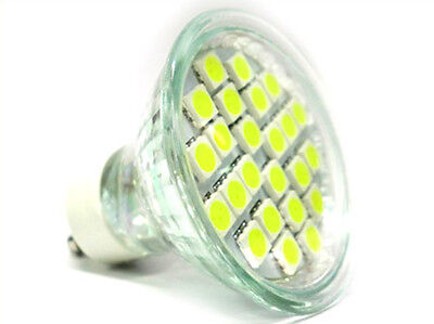 Lampada LED GU10 4W 24 SMD 5050 220V Bianco Freddo Basso Consumo