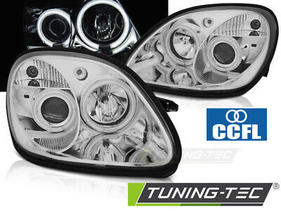 HEADLIGHTS ANGEL EYES CCFL CHROME fits R170 SLK 04.96-04