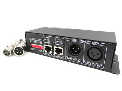 Centralina DMX-512 Decoder Converti In PWM 4 Canali Per Luci Led Fino A 16A 12V