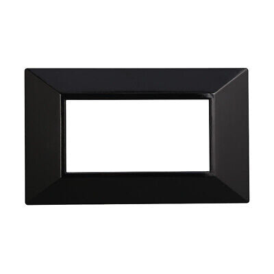 ETTROIT Placca Piramide Serie Moon 4P Colore Nero Compatibile Con Bticino