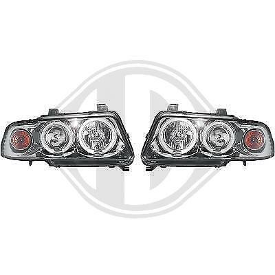 Coppia fari anteriori TUNING ANGEL EYES A4 8D B5 94-99 cromati H1+H1 Lenticolari