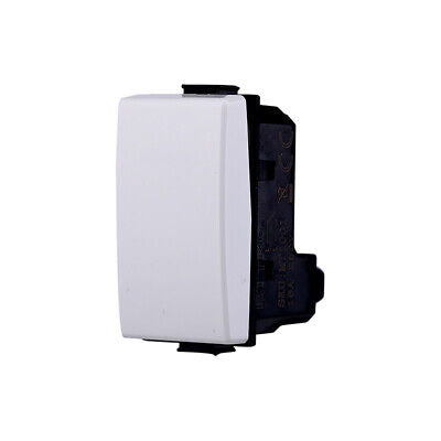 ETTROIT Interruttore 1P 16A Unipolare Colore Bianco Compatibile Con Bticino