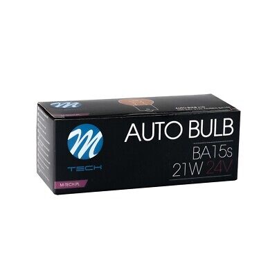 LOTTO DI 10 PEZZI Lampada M-TECH BA15s 24V/21W S25 AMBER